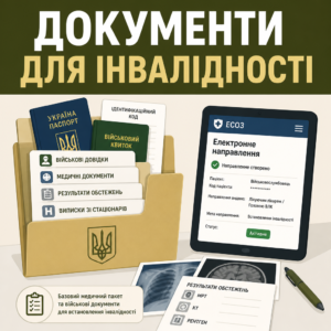 Перелік документів для встановлення інвалідності військовому
