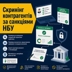 Предварительная проверка контрагентов по правилам санкций НБУ для финансовых компаний