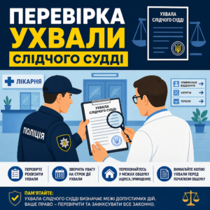 Перевірка ухвали судді під час обшуку в лікарні