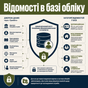 Персональні дані які містить реєстр військовозобов’язаних