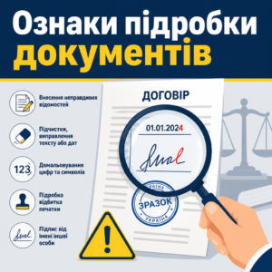 Подделка документов и подписи — квалификация уголовного правонарушения