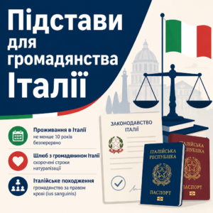 Законні підстави отримати громадянство Італії для українців