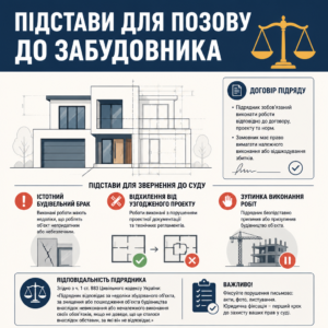 Основания для подачи в суд на застройщика частного дома при нарушении договора