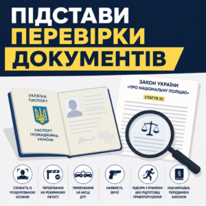 Законні підстави перевірки документів поліцією згідно зі статтею 32