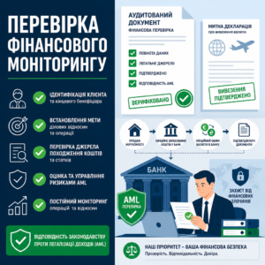 підтвердження походження коштів та AML перевірка в банку