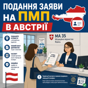 Подання заяви та пакета документів на посвідку на постійне проживання в Австрії