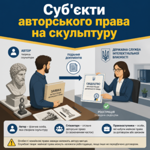 Подання заяви на реєстрацію авторського права на гравюру та скульптуру