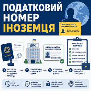 Отримання податкового номера та реєстрація компанії іноземцем