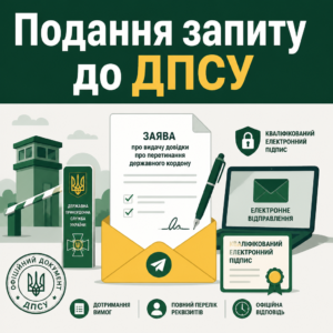 Подача заявления на получение справки о пересечении границы в ДПСУ