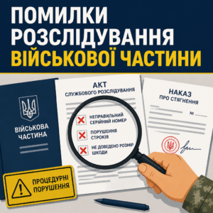 Процедурні порушення розслідування як підстава для оскарження наказу військової частини