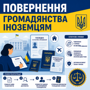 Повернення та поновлення громадянства України для іноземних підданих