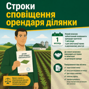 Повідомлення про зміну власника землі при переході права власності