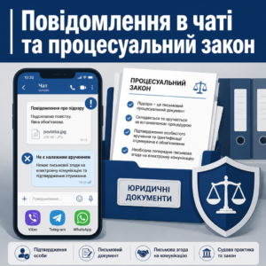 Повідомлення про підозру в месенджері та вимоги закону