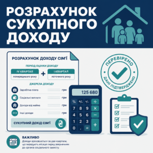 Розрахунок доходу сім'ї для призначення соціальної допомоги