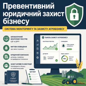 Система превентивного моніторингу та юридичного захисту агробізнесу