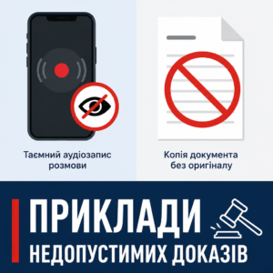 Приклади недопустимих доказів та таємних аудіозаписів у судовому процесі