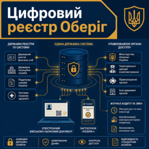 Цифрова система реєстр Оберіг та порядок ведення облікових записів