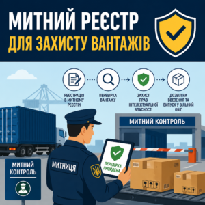 реєстрація в митному реєстрі та митний контроль товарів