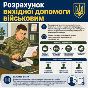 Расчет выплаты 10 зарплат при увольнении военнослужащего по формуле выслуги лет
