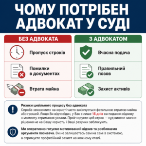 Ризики цивільного процесу без адвоката