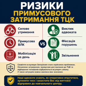 Ризики примусового затримання ТЦК та допомога адвоката у Запоріжжі