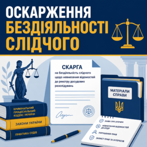 скарга на бездіяльність слідчого щодо невнесення відомостей до реєстру