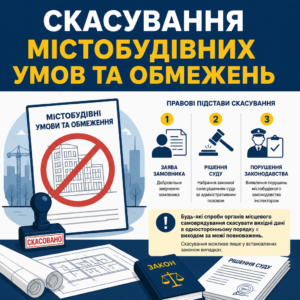 скасування дозвільних документів ДАБК та містобудівні умови і обмеження