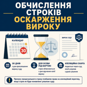 Строк на оскарження вироку суду та правила його обчислення