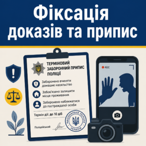 Терміновий заборонний припис поліції як перший крок до обмежувального припису суду