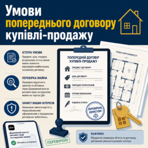 Умови попереднього договору купівлі-продажу нерухомості та перевірка обтяжень майна