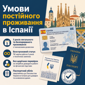 Умови отримання посвідки на постійне проживання в Іспанії та підрахунок строку