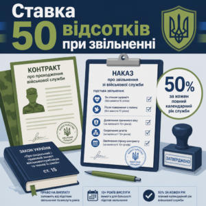 Условия назначения ставки пятьдесят процентов денежного обеспечения при увольнении со службы