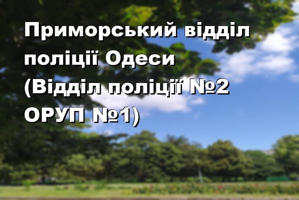 Приморський відділ поліції Одеси (Відділ поліції №2 ОРУП №1)