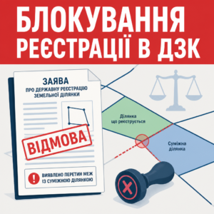 Відмова кадастрового реєстратора у державній реєстрації земельної ділянки через накладення меж