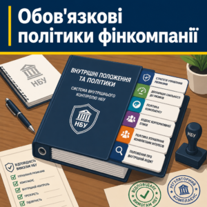 Обязательные внутренние положения и политики для системы внутреннего контроля НБУ