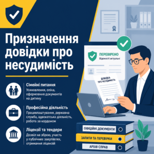 Довідка про відсутність судимості для державних та приватних процедур