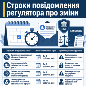 Вимоги НБУ до фінкомпаній щодо термінів надання наглядових відомостей