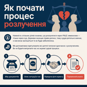 Адвокат з розірвання шлюбу Київ консультація та захист прав дітей