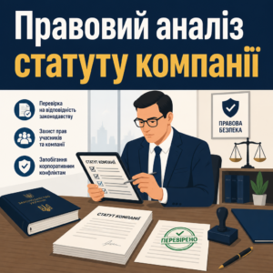 Юридичний аудит та оновлення положень як захист бізнесу через статут