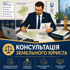 Юрист по земельным вопросам анализирует документы на право собственности и границы участка
