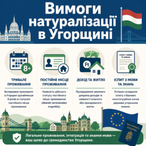 натуралізація та громадянство Угорщини вимоги до тривалого проживання