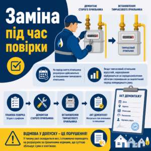 Замена газового счетчика во время поверки и демонтаж