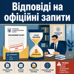 Відповіді на письмові запити регулятора у сфері фінансових послуг