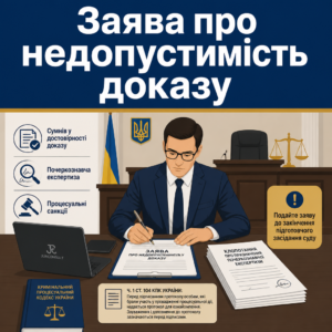 Заява про недопустимість доказу та подання клопотання про почеркознавчу експертизу