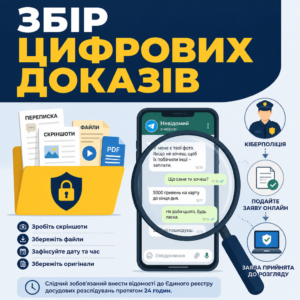 Як зібрати цифрові докази шантажу та звернутися до кіберполіції