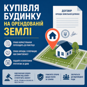 Оформлення комунальної та орендованої землі під купленим об'єктом нерухомості