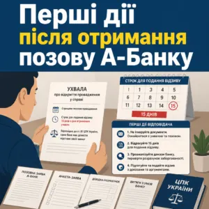 А‑Банк позов перші дії відповідача