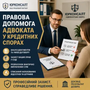 Адвокат по кредитах бюро ЮРКОНСАЛТ оскаржує відсотки за кредитом
