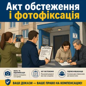 Компенсація за ремонт під'їзду акт обстеження та фотофіксація