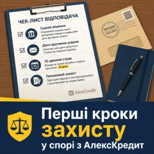 АлексКредит подали до суду — перші кроки для захисту
